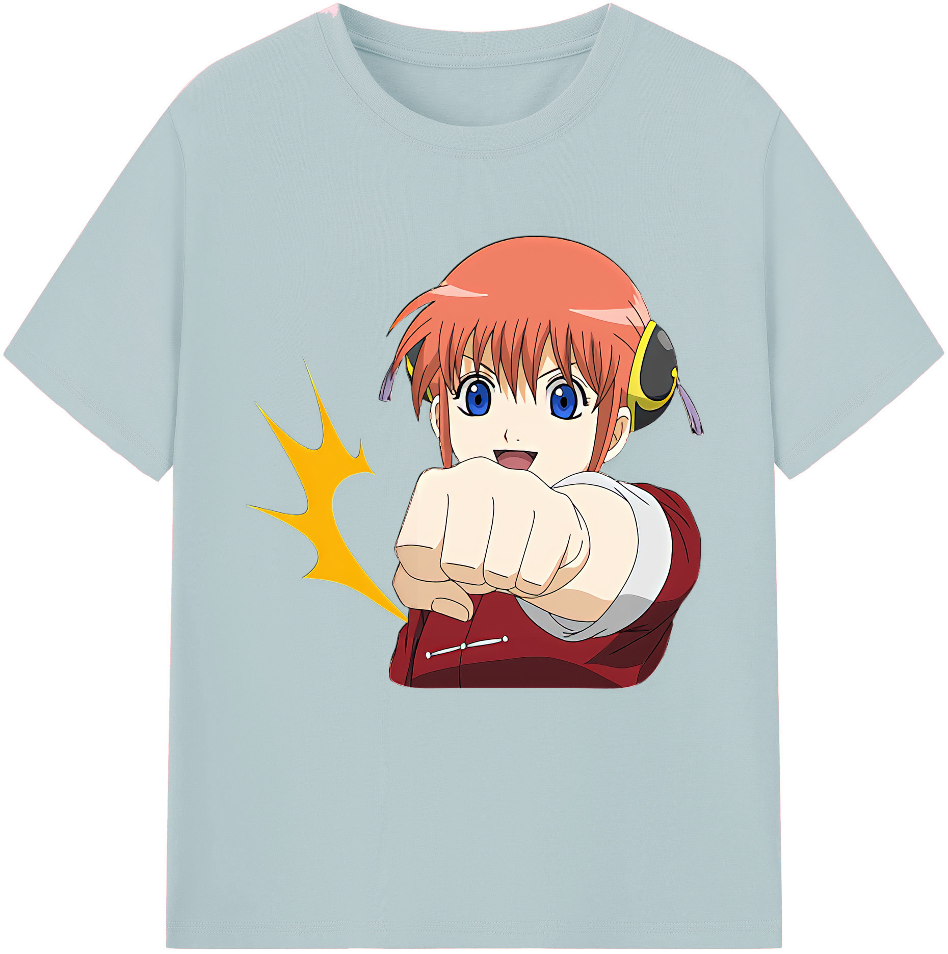 （画像用） ぎんたま 坂田銀時（さかたぎんとき） 神楽 志村新八（しむら しんぱち） GINTAMA Sakata Gintoki Kagura Shimura Shinpachi 綿100％半袖Tシャツ（フロントプリント）